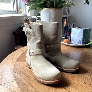 Rag and bone combat suede boots